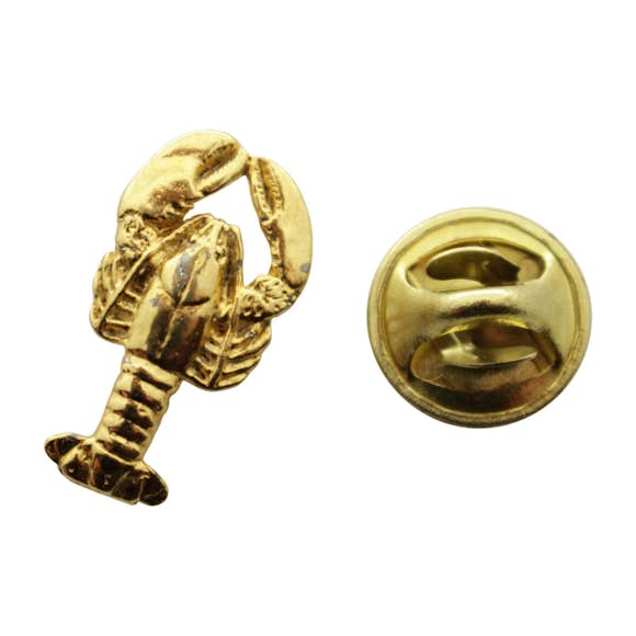 Lobster Mini Pin ~ 24K Gold ~ Miniature Lapel Pin ~ 24K Gold Miniature Lapel Pin ~ Sarah's Treats & Treasures