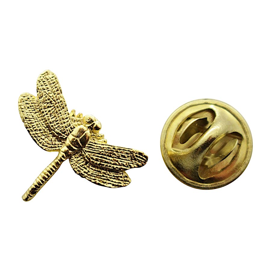 Dragonfly Mini Pin ~ 24K Gold ~ Miniature Lapel Pin ~ Sarah's Treats & Treasures