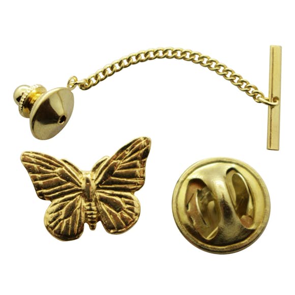Monarch Butterfly Tie Tack ~ 24K Gold ~ Tie Tack or Pin ~ Sarah's Treats & Treasures