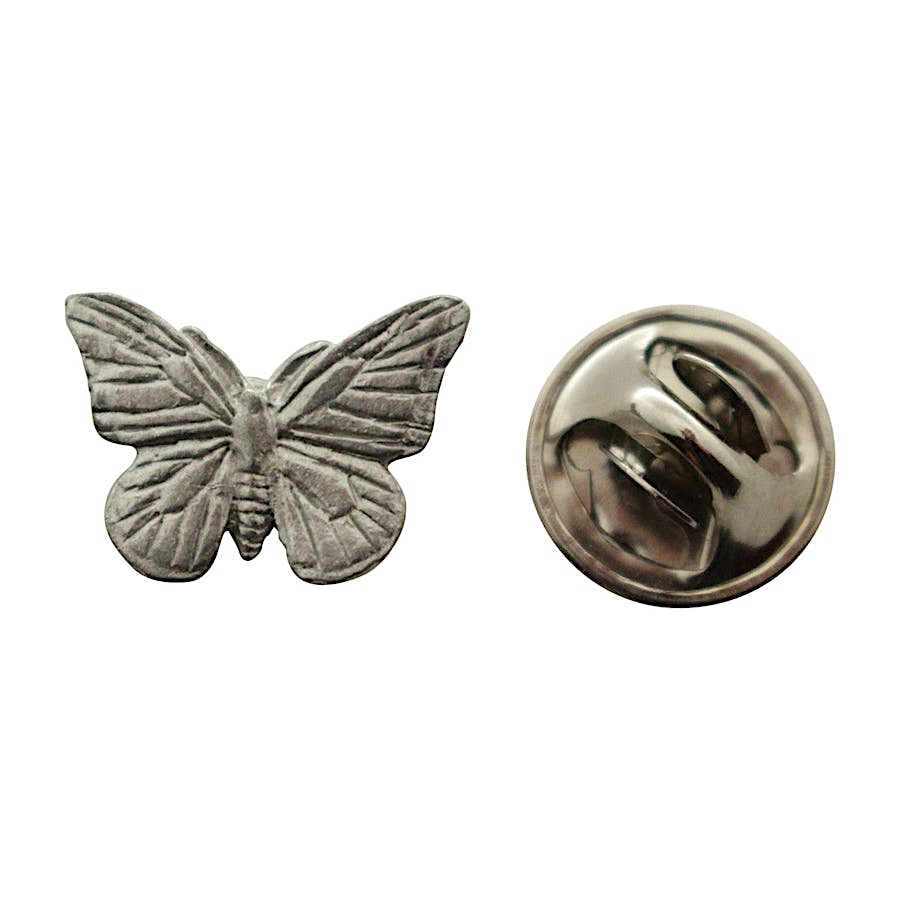 Monarch Butterfly Mini Pin ~ Antiqued Pewter ~ Miniature Lapel Pin ~ Sarah's Treats & Treasures