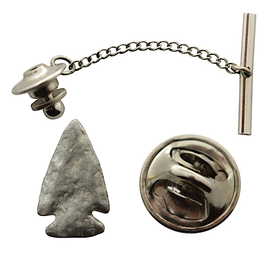 Arrowhead Tie Tack ~ Antiqued Pewter ~ Tie Tack or Pin ~ Sarah's Treats & Treasures