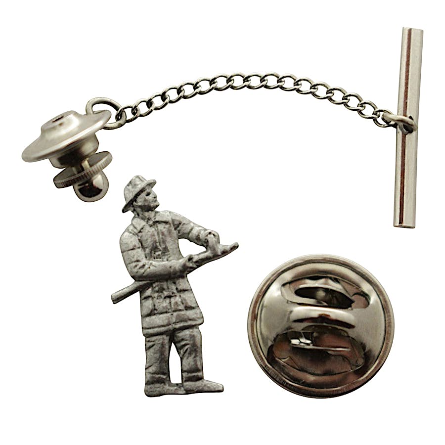 Fireman Tie Tack ~ Antiqued Pewter ~ Tie Tack or Pin ~ Antiqued Pewter Tie Tack or Pin ~ Sarah's Treats & Treasures