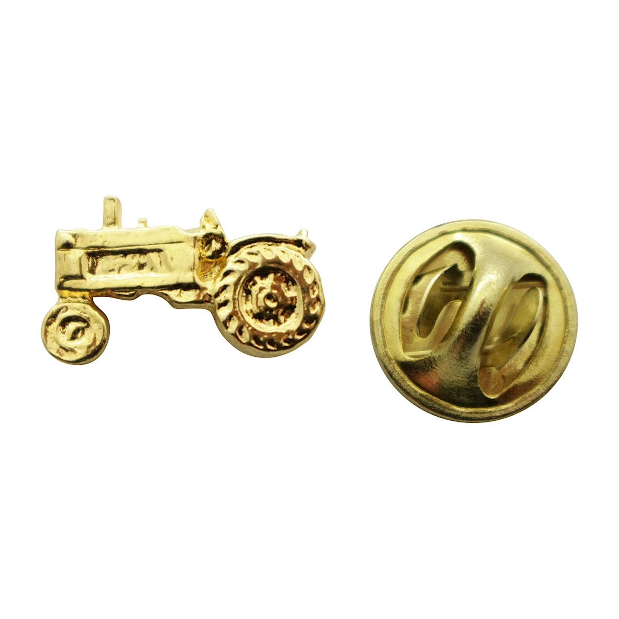 Tractor Mini Pin ~ 24K Gold ~ Miniature Lapel Pin ~ Sarah's Treats & Treasures