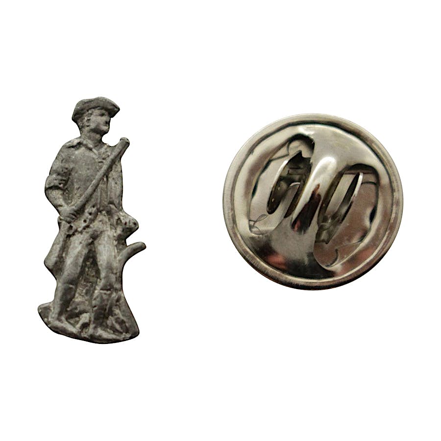 Minuteman Mini Pin ~ Antiqued Pewter ~ Miniature Lapel Pin ~ Sarah's Treats & Treasures