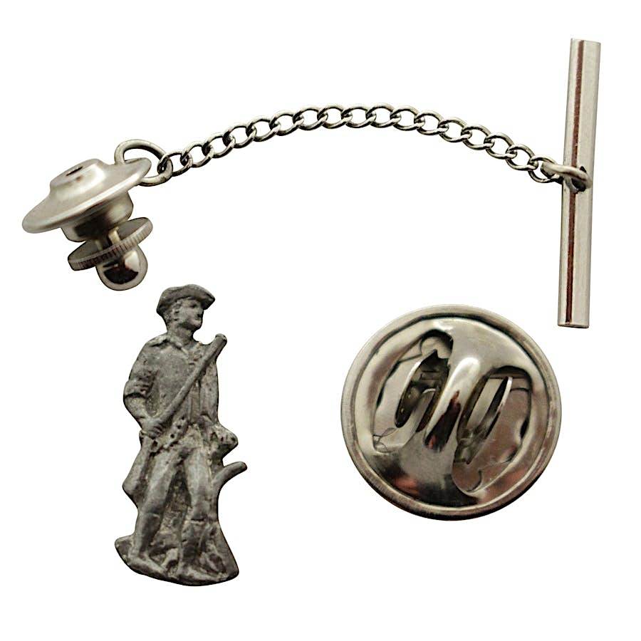 Minuteman Tie Tack ~ Antiqued Pewter ~ Tie Tack or Pin ~ Sarah's Treats & Treasures
