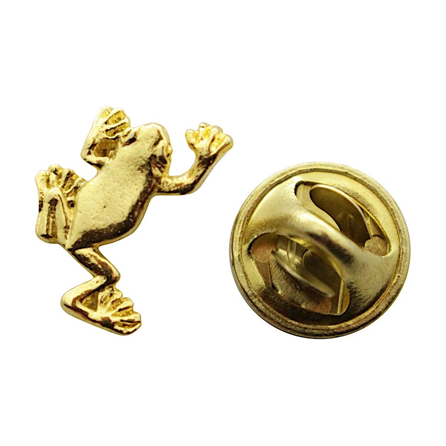 Tree Frog Mini Pin ~ 24K Gold ~ Miniature Lapel Pin ~ Sarah's Treats & Treasures