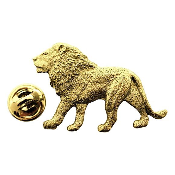 Lion Pin ~ 24K Gold ~ Lapel Pin